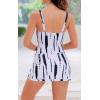 imageB2prity One Piece Swimdress Swimsuits for Women Tummy Control Swim Dresses Skirt V Neck Wrap Bathing SuitBlack white