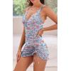 imageB2prity One Piece Swimdress Swimsuits for Women Tummy Control Swim Dresses Skirt V Neck Wrap Bathing SuitFloral Printed 3
