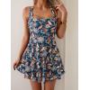 imageB2prity Womens One Piece Swimdress Swimsuit Tummy Control Swim Dress Modest Full Coverage Bathing Suit with SkirtBrown Feathers