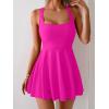 imageB2prity Womens One Piece Swimdress Swimsuit Tummy Control Swim Dress Modest Full Coverage Bathing Suit with SkirtHot Pink