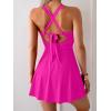 imageB2prity Womens One Piece Swimdress Swimsuit Tummy Control Swim Dress Modest Full Coverage Bathing Suit with SkirtHot Pink