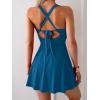imageB2prity Womens One Piece Swimdress Swimsuit Tummy Control Swim Dress Modest Full Coverage Bathing Suit with SkirtPeacock Blue