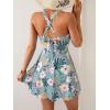 imageB2prity Womens One Piece Swimdress Swimsuit Tummy Control Swim Dress Modest Full Coverage Bathing Suit with SkirtPineapple and Flowers