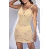 imageB2prity Womens Swimsuit Crochet Cover Up Knit Bikini Bathing Suit Swimwear Coverup Sleeveless V Neck Beach DressApricot