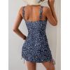 imageB2prity Tankini Swimsuit for Women Slimming Tummy Control Two Piece Bathing Suit Drawstring Swimwear Tank Top with SkirtDark Blue Dots