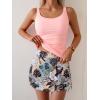imageB2prity Tankini Swimsuit for Women Slimming Tummy Control Two Piece Bathing Suit Drawstring Swimwear Tank Top with SkirtLight Pink  Leaf