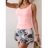 imageB2prity Tankini Swimsuit for Women Slimming Tummy Control Two Piece Bathing Suit Drawstring Swimwear Tank Top with SkirtLight Pink  Leaf