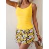 imageB2prity Tankini Swimsuit for Women Slimming Tummy Control Two Piece Bathing Suit Drawstring Swimwear Tank Top with SkirtYellow  Yellow Flowers
