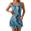 Blue Black Printed