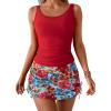 Red Floral Print
