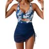 Navy Blue Leaf  Blue