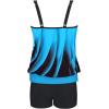 imageB2prity Tankini Bathing Suits for Women Tummy Control Two Piece Swimsuits Blouson Floral Print Swim Tank Top with Boy Shorts08