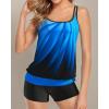 imageB2prity Tankini Bathing Suits for Women Tummy Control Two Piece Swimsuits Blouson Floral Print Swim Tank Top with Boy Shorts08