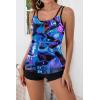 imageB2prity Tankini Bathing Suits for Women Tummy Control Two Piece Swimsuits Blouson Floral Print Swim Tank Top with Boy Shorts09