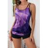 imageB2prity Tankini Bathing Suits for Women Tummy Control Two Piece Swimsuits Blouson Floral Print Swim Tank Top with Boy Shorts48