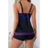 imageB2prity Tankini Bathing Suits for Women Tummy Control Two Piece Swimsuits Blouson Floral Print Swim Tank Top with Boy Shorts68