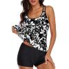 imageB2prity Tankini Swimsuits for Women Two Piece Bathing Suits Tummy Control Long Torso Tank Tops with Shorts03