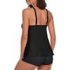 imageB2prity Tankini Swimsuits for Women Two Piece Bathing Suits Tummy Control Long Torso Tank Tops with ShortsBlack