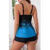 imageB2prity Tankini Swimsuits for Women Two Piece Bathing Suits Tummy Control Long Torso Tank Tops with ShortsBlue