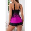 imageB2prity Tankini Swimsuits for Women Two Piece Bathing Suits Tummy Control Long Torso Tank Tops with ShortsHot Pink
