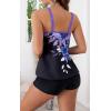 imageB2prity Tankini Swimsuits for Women Two Piece Bathing Suits Tummy Control Long Torso Tank Tops with ShortsSunflower Purple