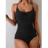 imageB2prity Tankini Swimsuits for Women Tummy Control Ruched Two Piece Bathing Suit V Wire Neck Swim Suit Tie Back SwimwearBlack
