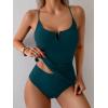 imageB2prity Tankini Swimsuits for Women Tummy Control Ruched Two Piece Bathing Suit V Wire Neck Swim Suit Tie Back SwimwearPeacock Green