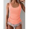 imageB2prity Tummy Control Tankini Swimsuit for Women Ruched Two Piece Bathing Suit Drawstring Swimwear with BottomPink leaf Printed
