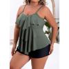 imageB2prity Women Plus Size Tankini Swimsuits Tummy Control Two Piece Bathing Suit Ruffled Flounce Swimwear with Shorts05