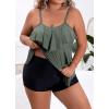 imageB2prity Women Plus Size Tankini Swimsuits Tummy Control Two Piece Bathing Suit Ruffled Flounce Swimwear with Shorts05