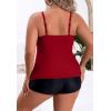imageB2prity Women Plus Size Tankini Swimsuits Tummy Control Two Piece Bathing Suit Ruffled Flounce Swimwear with Shorts06