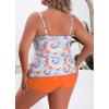 imageB2prity Women Plus Size Tankini Swimsuits Tummy Control Two Piece Bathing Suit Ruffled Flounce Swimwear with Shorts09