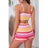 imageB2prity Womens Two Piece Swimsuit Ladies Bathing Suit Vintage Swimwear Bikini Set with Bottom Brazilian01