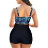 imageB2prity Womens Two Piece Swimsuit Ladies Bathing Suit Vintage Swimwear Bikini Set with Bottom BrazilianBlack blue