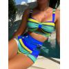 imageB2prity Womens Two Piece Swimsuit Ladies Bathing Suit Vintage Swimwear Bikini Set with Bottom BrazilianBlue