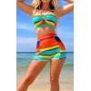 imageB2prity Womens Two Piece Swimsuit Ladies Bathing Suit Vintage Swimwear Bikini Set with Bottom BrazilianOrange
