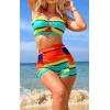 imageB2prity Womens Two Piece Swimsuit Ladies Bathing Suit Vintage Swimwear Bikini Set with Bottom BrazilianOrange