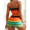 imageB2prity Womens Two Piece Swimsuit Ladies Bathing Suit Vintage Swimwear Bikini Set with Bottom BrazilianOrange