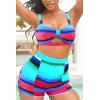 imageB2prity Womens Two Piece Swimsuit Ladies Bathing Suit Vintage Swimwear Bikini Set with Bottom BrazilianSky Blue