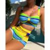 imageB2prity Womens Two Piece Swimsuit Ladies Bathing Suit Vintage Swimwear Bikini Set with Bottom BrazilianYellow