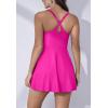 imageB2prity One Piece Swimdress Swimsuits for Women Tummy Control Swim Dress Cute Modest Skirt Bathing Suit Hot Pink