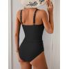 imageB2prity Womens Athletic Tankini Swimsuits Two Piece Adjustable ButtonUp Bathing Suit Full Coverage High Waisted SwimwearBlack
