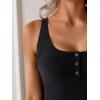 imageB2prity Womens Athletic Tankini Swimsuits Two Piece Adjustable ButtonUp Bathing Suit Full Coverage High Waisted SwimwearBlack Leopard