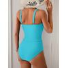 imageB2prity Womens Athletic Tankini Swimsuits Two Piece Adjustable ButtonUp Bathing Suit Full Coverage High Waisted SwimwearSky Blue