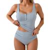 Ribbed  Grey Blue