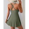 imageB2prity One Piece Swimdress Swimsuits for Women Tummy Control Swim Dress Cute Modest Skirt Bathing SuitArmy Green