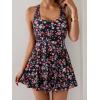 imageB2prity One Piece Swimdress Swimsuits for Women Tummy Control Swim Dress Cute Modest Skirt Bathing SuitColorful Floral