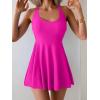 imageB2prity One Piece Swimdress Swimsuits for Women Tummy Control Swim Dress Cute Modest Skirt Bathing SuitHot Pink