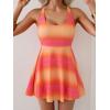 imageB2prity One Piece Swimdress Swimsuits for Women Tummy Control Swim Dress Cute Modest Skirt Bathing SuitOrange Tie Dye