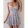 imageB2prity One Piece Swimdress Swimsuits for Women Tummy Control Swim Dress Cute Modest Skirt Bathing SuitOrange floral Printed